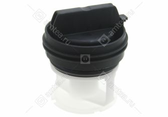 Фильтр (крышка, заглушка) насоса (черный) стиральной машины Bosch, Siemens