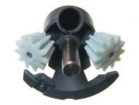 Привод шнека в сборе (2 шестерни, с шестернями, металлический стержень) мясорубки Bosch Not original