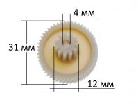 Шестерня (малая) мясорубки Moulinex HV3