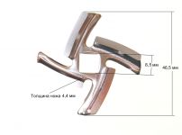 Нож мясорубки Braun, Panasonic, Vitek, Scarlett, Elenberg