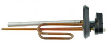 ТЭН (нагреватель) водонагревателя RCA 1200W (медь) в сборе (термостат, анод, фланец)