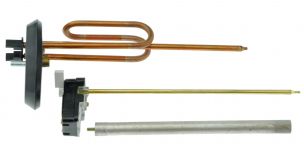 ТЭН (нагреватель) водонагревателя 2000W RCA ИТА (медь) в сборе (термостат, анод, фланец)