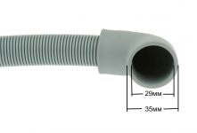 Шланг сливной (вход Г-образный) стиральной, посудомоечной машины 2.5 м Ø21/29мм