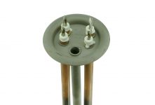 ТЭН (нагреватель) водонагревателя 2000W RF 64 ИТА (медь, М4, фланец 64 мм) гнутый