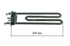 ТЭН (нагреватель) L=203 мм, 2000W, прямой с отверстием стиральной машины Bosch, Gorenje
