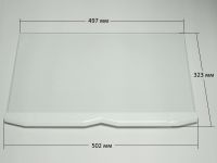 Полка стеклянная с обрамлением над овощным ящиком холодильника Атлант