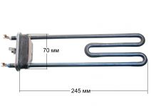 ТЭН (нагреватель) L=225 мм, 1900W, прямой без отверстия стиральной машины Electrolux, Candy